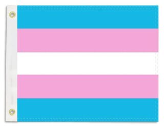 Rainbow Pride Transgender Boat Flag 12x18 Inch