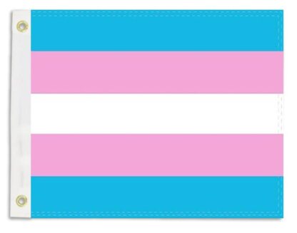 Rainbow Pride Transgender Boat Flag 12x18 Inch