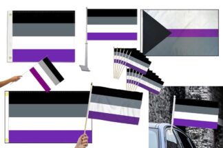 Rainbow Pride Asexual Flags