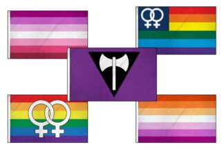 Rainbow Pride Lesbian Flags