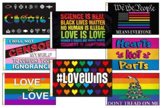 Rainbow Pride Message Flags