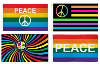 Rainbow Pride Peace Flags