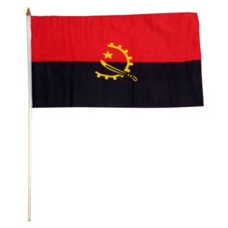 Angola Flag 12x18 Inch On A Stick