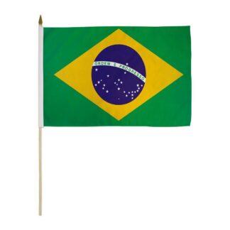 Brazil Handheld Flag 12x18 Inch
