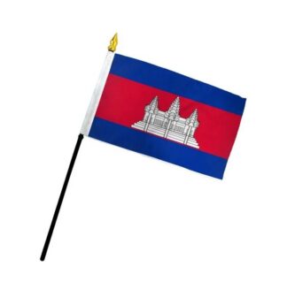 Cambodia Flag 4x6 Inch On A Stick