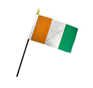 Cote d'Ivoire Ivory Coast Flag 4x6 Inch On A Stick