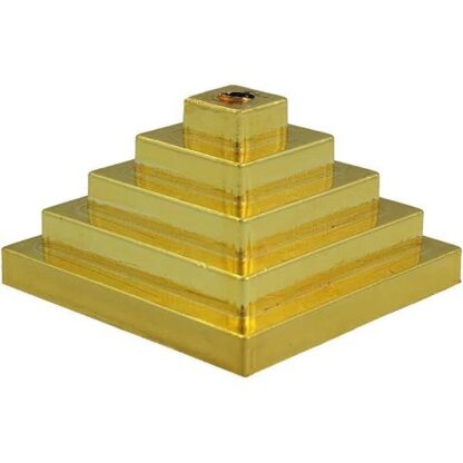 Stick Flag Stand Base Holder One Hole Gold Pyramid