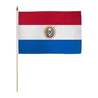 Paraguay Handheld 12×18 In Flag With Pole