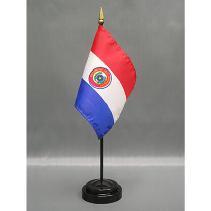 Paraguay Handheld 4×6 In Flag With Pole