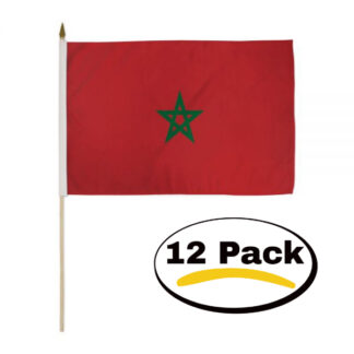 Morocco 12x18 Inch Flag 12 Pack