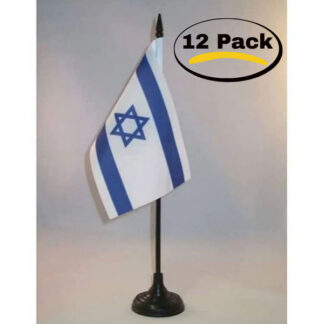 Israel Flag 4x6 In 12 Pack