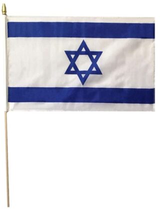 Israel Handheld 8×12 In Flag With Pole