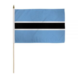 Botswana Handheld 12×18 In Flag With Pole