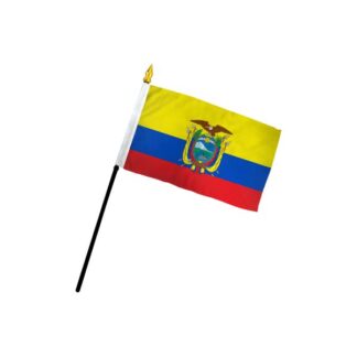 Ecuador Stick Flag 4x6 Inch