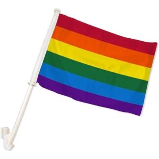 Rainbow Pride 12x18 Inch 1-Ply Car Flag