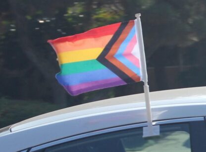 Rainbow Progress Pride Flag 12x18 Inch 1-Ply Car Flag