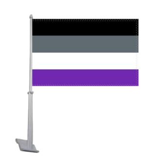 Rainbow Pride Asexual 12x18 Inch 1-Ply Car Flag