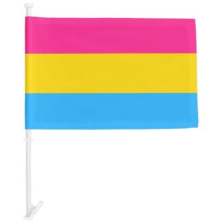 Rainbow Pride Pansexual Flag 12x18 Inch 1-Ply Car Flag