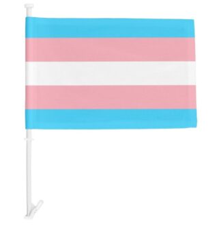 Rainbow Pride Transgender Car Flag 12x18 In
