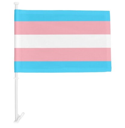 Rainbow Pride Transgender Car Flag 12x18 In