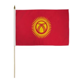 Kyrgyzstan Flag 12x18 Inch Flag On A Stick