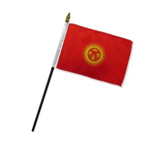 Kyrgyzstan Flag 4x6 Inch Flag On A Stick