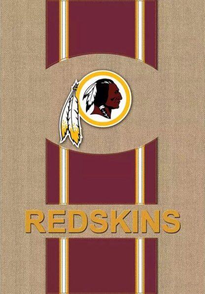 Washington Redskins Burlap Banner Flag 2-Ply Double-Sided 28x44 In