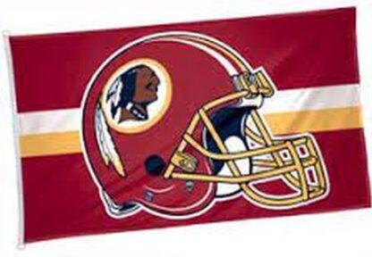 Washington Redskins Helmet & Stripe Flag D-Rings 3x5 FT