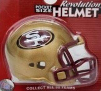 San Francisco 49ers Riddell Pocket Size Revolution Helmet 2x2.25 In