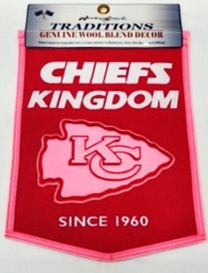 Kansas City Chiefs Kingdom For Her Vertical House Banner 12×17 In