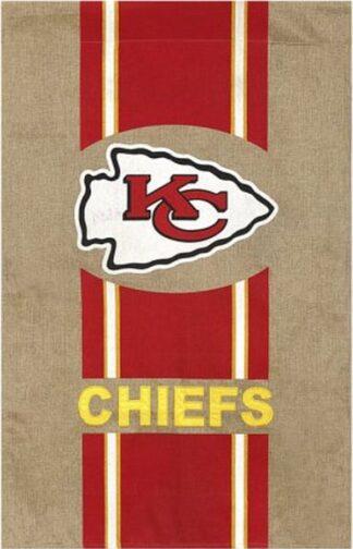 Kansas City Chiefs Burlap Banner Flag
