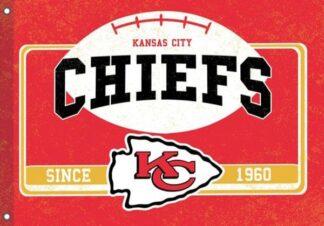 Kansas City Chiefs Double-Sided Linen Estate Flag 36x52 In