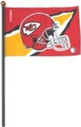 Kansas City Chiefs Helmet Stick Flag 4x6 In