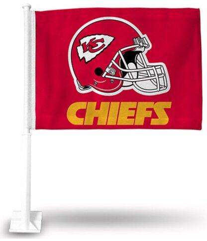 Kansas City Chiefs Helmet Car Flag 11x15 In