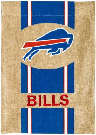 Buffalo Bills Burlap Banner Flag 2-Ply Double-Sided 28x44 In
