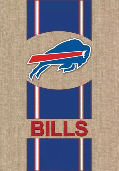 Buffalo Bills Burlap Banner Flag 2-Ply Double-Sided 28x44 In