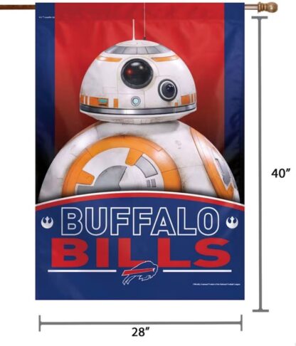 Buffalo Bills Star Wars BB-8 Banner Flag 28×40 In