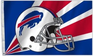 Buffalo Bills Stripes White Helmet Blue Flag 3x5 Ft