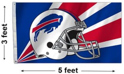 Buffalo Bills Stripes White Helmet Blue Flag 3x5 Ft