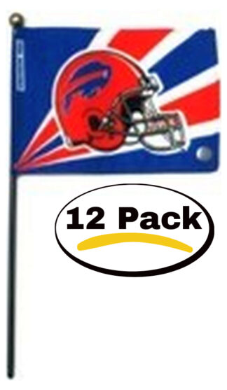 Buffalo Bills Red Helmet Stripes Stick Flag