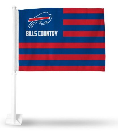 Buffalo Bills Country Striped Car Flag 16x19 In