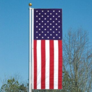American USA Embroidered Vertical SolarMax Drape Flag 8x3 Ft