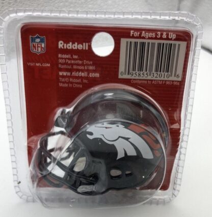 Denver Broncos Riddell Pocket Size Revolution Helmet Black