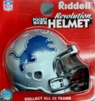 Detroit Lions Riddell Pocket Size Revolution Helmet Silver