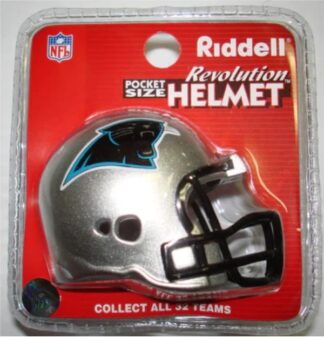 Carolina Panthers Riddell Pocket Size Revolution Helmet Silver