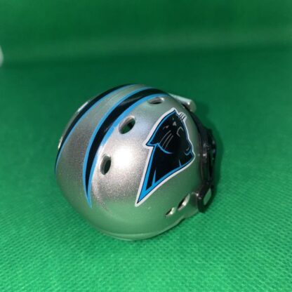 Carolina Panthers Riddell Pocket Size Revolution Helmet Silver 2x2.25 In