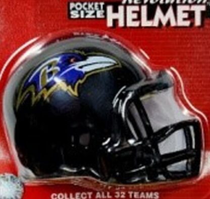 Baltimore Ravens Riddell Pocket Size Revolution Helmet Black 2x2.25 In