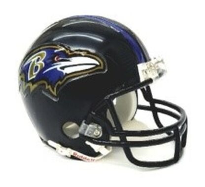 Baltimore Ravens Riddell Mini Throwback Helmet 1965-1981 Black 6.5×5 In