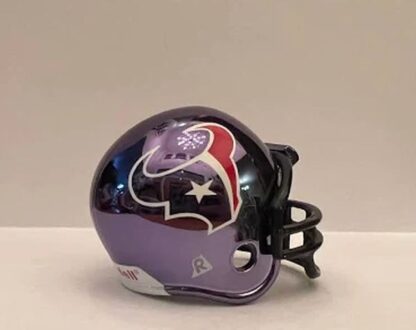 Houston Texans Riddell Pocket Chrome Helmet Purple 2x2.25 In