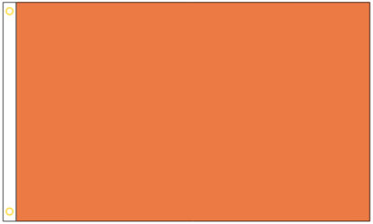 Orange Solid Color Flag DuPont SolarMax Nylon 3x5 FT